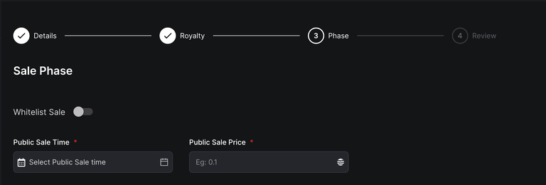 Collection Auction Settings