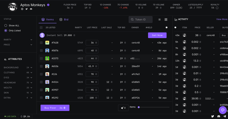 Marketplace Collection Page