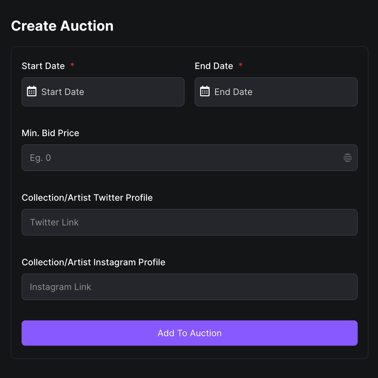 My NFTs Auction
