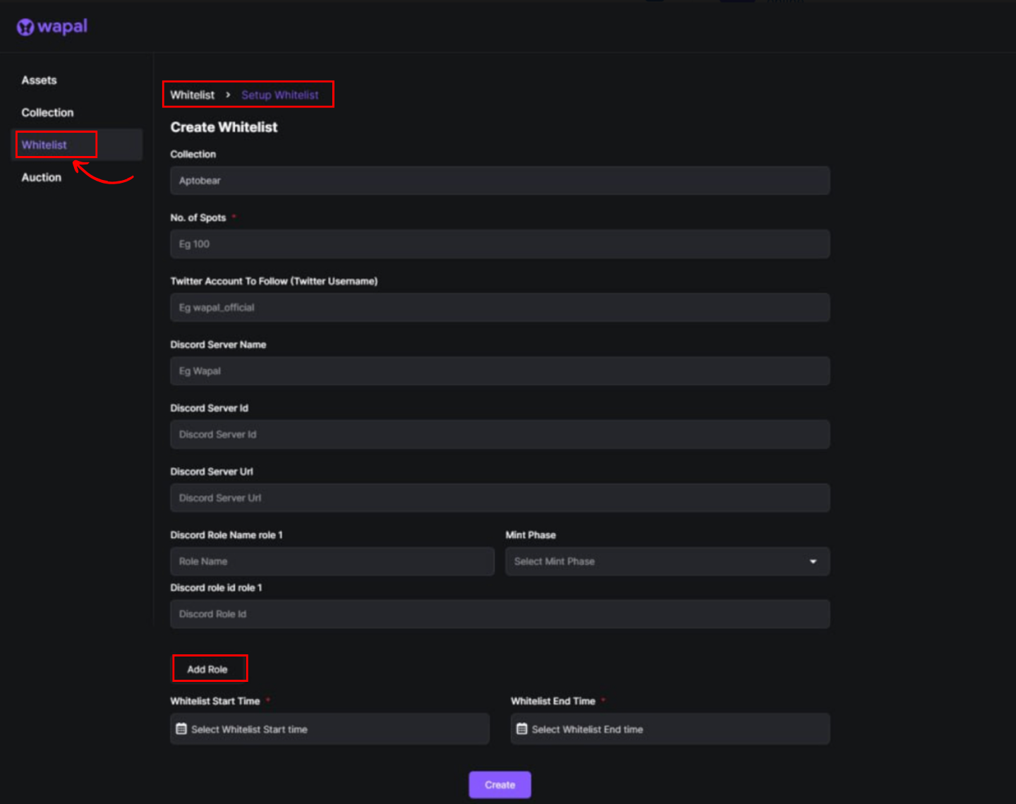 Setup Whitelist